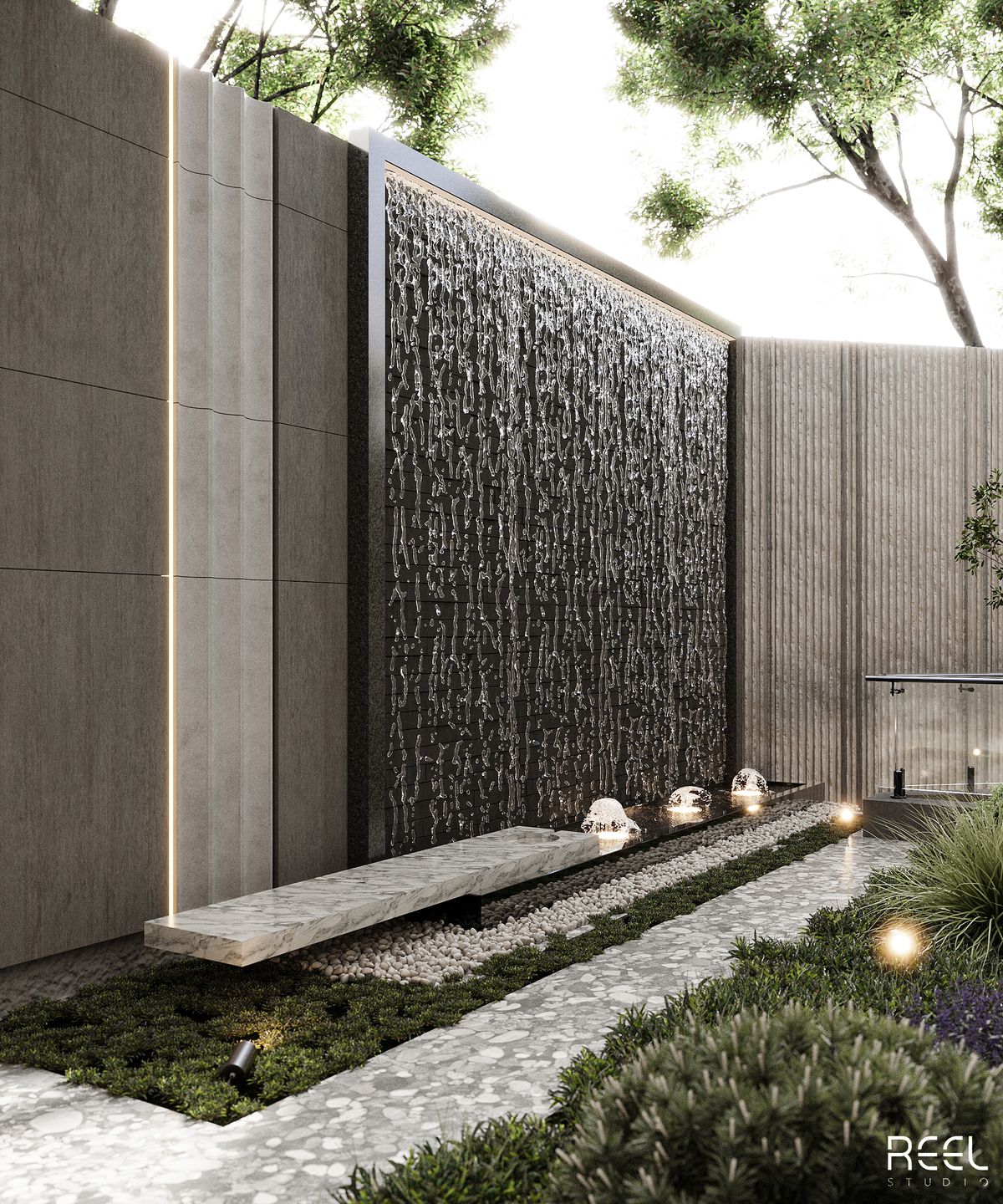 شلال جداري أو أرضي